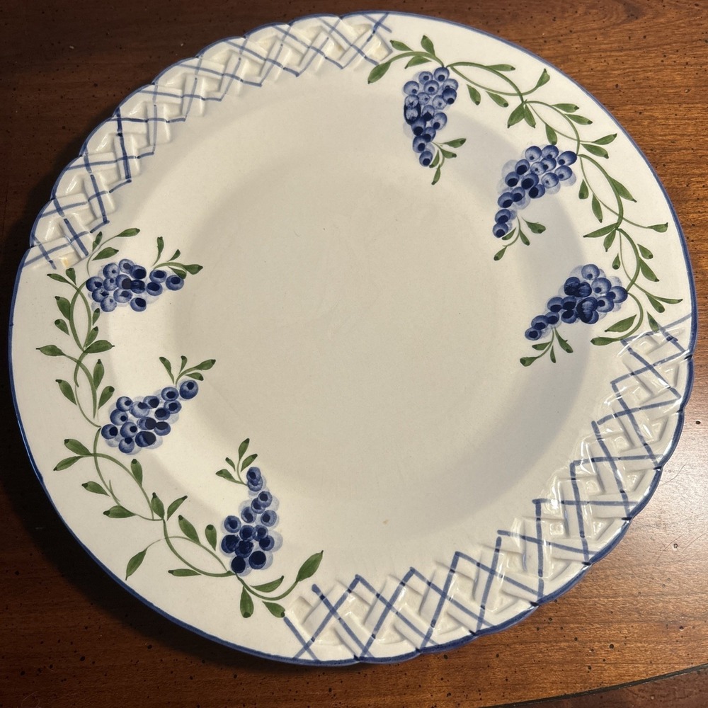 Casafina Vintage Hand Painted Plate From Casafina Portugal Signed & NumberedP16